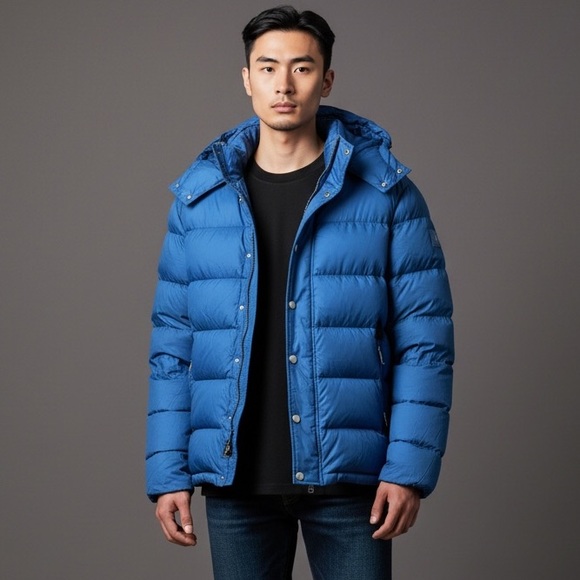 Extremely light Weight Burberry Detachable Sleeve Hooded Puffer Jacket - Picture 2 of 4